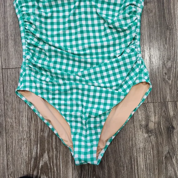 NWT Crew Gingham One Piece Swimsuit Size XL